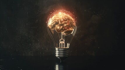 Light Bulb Brain Concept