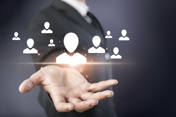 Executives human resource structure concept