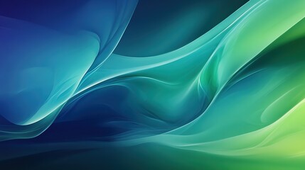 Obraz premium Abstract Waves in Blue and Green Tones