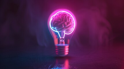 Brain in a Light Bulb Concept