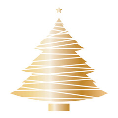 Colored christmas tree icon Vector