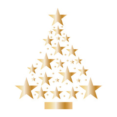 Colored christmas tree icon Vector
