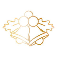 Colored christmas bell icon Vector