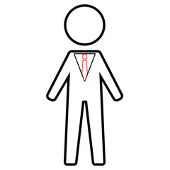 ピクト「立っているビジネスマン」