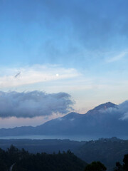 clouds over the mountains with Full Moon