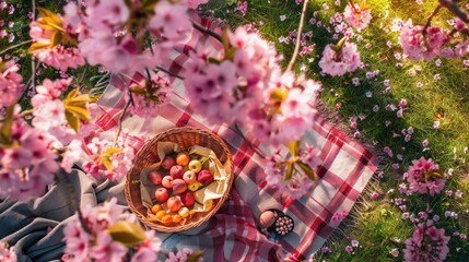 Picnic Under Cherry Blossoms