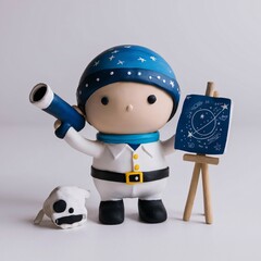 Naklejka premium This Little Astronomer Dreams Big