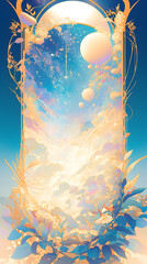 Dreamlike Whimsical Tarot Frame in Forest Setting