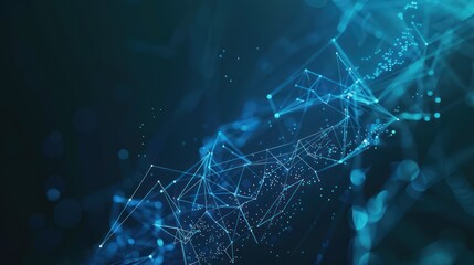 Abstract Blue Network Connection