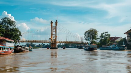 Fototapeta premium Bridge Over Water