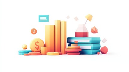 Concept of Net Income and Financial Growth Visualization