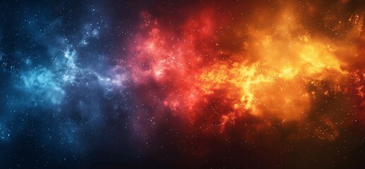 Abstract Grainy Gradient Background Dark Blue Red Yellow Glowing Waves Black Noise Vibrant Teal Orange Flowing Futuristic