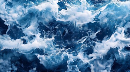 Obraz premium The Majestic Power of Turbulent Ocean Waves and Water Motion