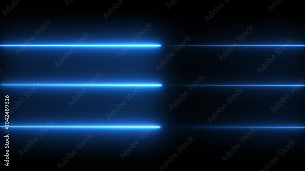 Poster abstract glowing neon lines motion background. neon lights blinking lines moving animation