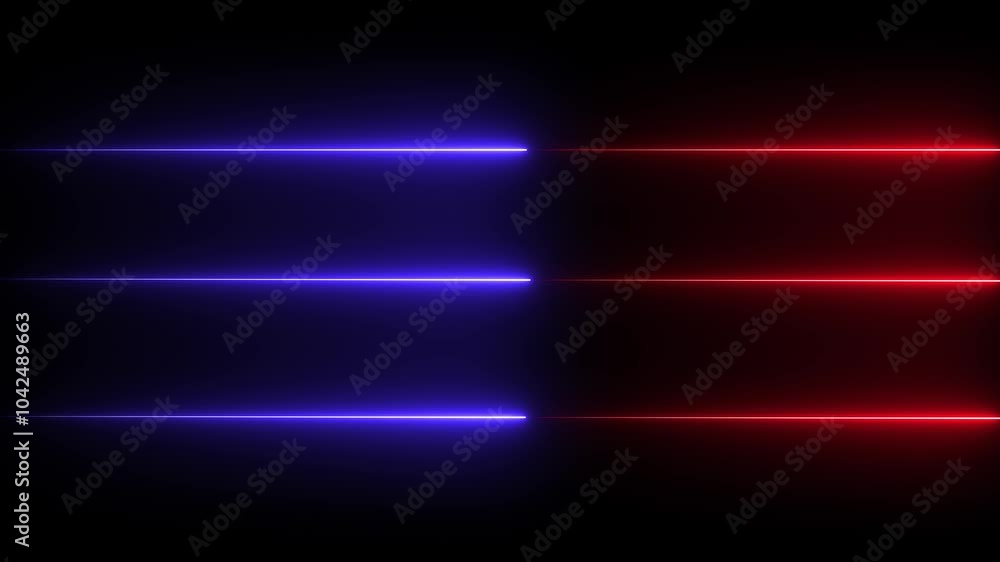 Poster animated glowing wave neon lines on isolated black background abstract glowing neon lights blinking 