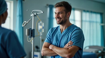 Krankenpflege im Fokus: Portrait einer kompetenten Pflegekraft im Krankenhaus