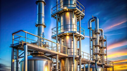 Fototapeta premium Distillation column tower for liquid purification