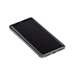 Smartphone on isolated background, sleek design with a modern finish, ideal for showcasing mobile technology. isolated on transparent background.