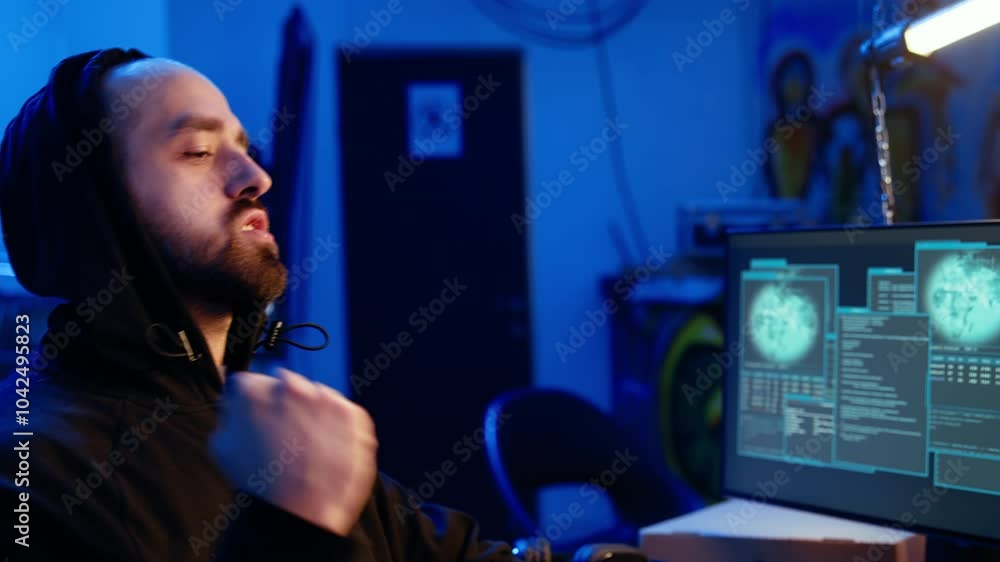 Poster hacker hiding in underground bunker excited after developing zero day exploit undetectable by antivi