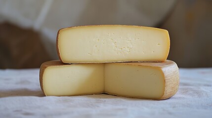 Cheese Selection Display. This image showcases an enticing array of various cheeses, including aged cheddar, creamy brie, tangy blue cheese, and fresh mozzarella. 