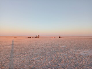 Sunset in Makgadikgadi Pans, Botswana