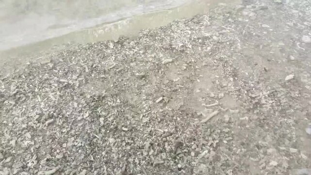 The texture of the sea waves