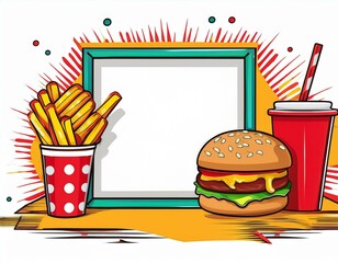 ハンバーガーセット　フレーム素材