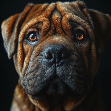 Foto de Shar Pei perro oriundo de china, representante de la dinast&iacute;a Han. Perro de compa&ntilde;&iacute;a y guardia.