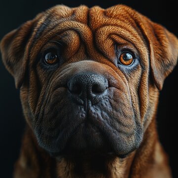 Foto de Shar Pei perro oriundo de china, representante de la dinast&iacute;a Han. Perro de compa&ntilde;&iacute;a y guardia.