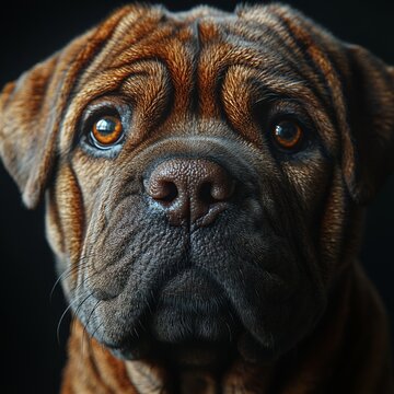 Foto de Shar Pei perro oriundo de china, representante de la dinast&iacute;a Han. Perro de compa&ntilde;&iacute;a y guardia.