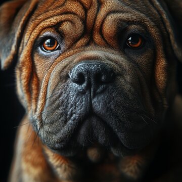 Foto de Shar Pei perro oriundo de china, representante de la dinast&iacute;a Han. Perro de compa&ntilde;&iacute;a y guardia.