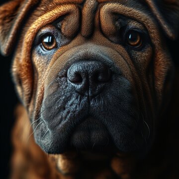 Foto de Shar Pei perro oriundo de china, representante de la dinast&iacute;a Han. Perro de compa&ntilde;&iacute;a y guardia.