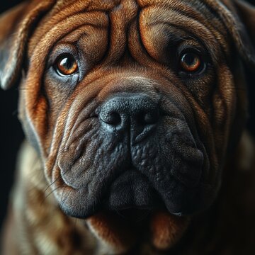 Foto de Shar Pei perro oriundo de china, representante de la dinast&iacute;a Han. Perro de compa&ntilde;&iacute;a y guardia.