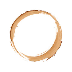 Brown hand drawn colored circles with place for your text isolated on white background