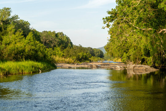 Regenwald-Flusslandschaft, Queensland, Australien