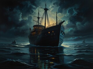 Fototapeta premium Sailing Into the Twilight