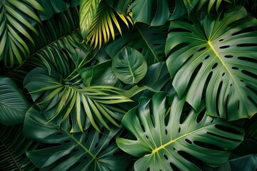 A close up of a bunch of green leaves