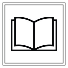Open Book Icon for Education and Learning Concepts