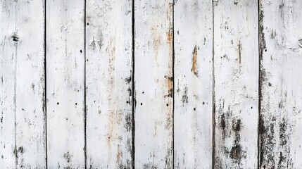 Rustic Weathered White Wood Plank Background