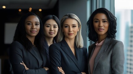 Portrait of multi-ethnic businesswomen together. 