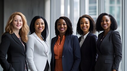 Obraz premium Portrait of multi-ethnic businesswomen together. 