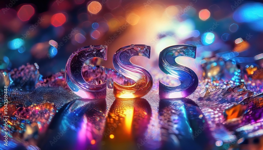 Poster stylish and colorful css typography design