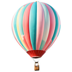 Fototapeta premium Colorful hot air balloon soaring against a dark background capturing the essence of adventure and freedom in the sky