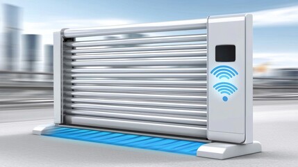 Modern Automatic Rolling Gate with Wi-Fi Connectivity