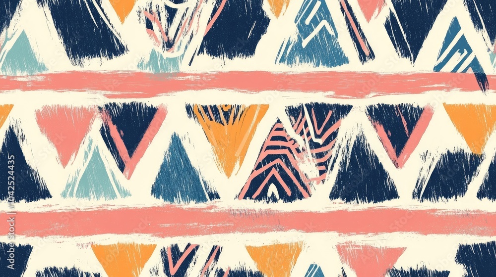 Poster boho abstract seamless pattern background