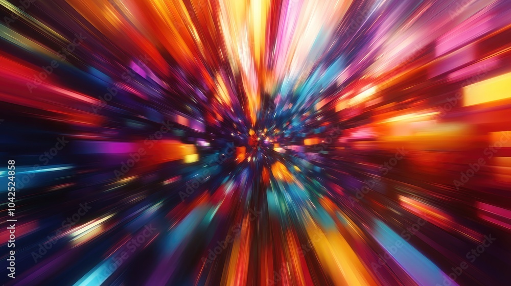 Poster vibrant multicolored abstract background with diagonal motion blur effect