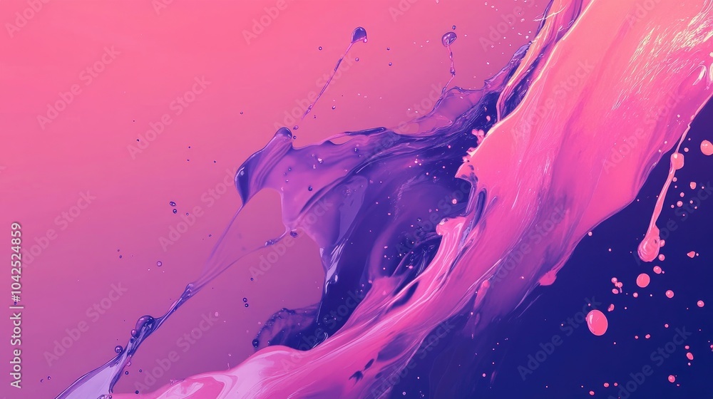 Poster dynamic movement of colored ink particles in water colorful pigments explosion abstract color explos