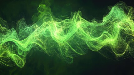 Obraz premium Vibrant green sound wave design