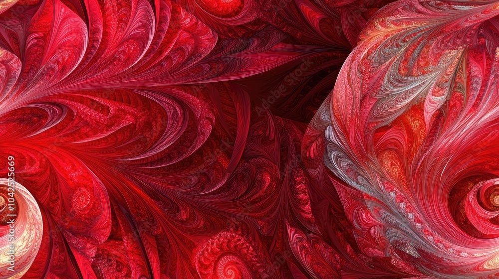 Aufkleber abstract red square graphic featuring a unique swirling symmetric design created through digital ill