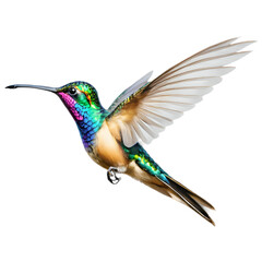 Obraz premium Captivating hummingbird in flight a colorful display of nature's beauty and graceful motion